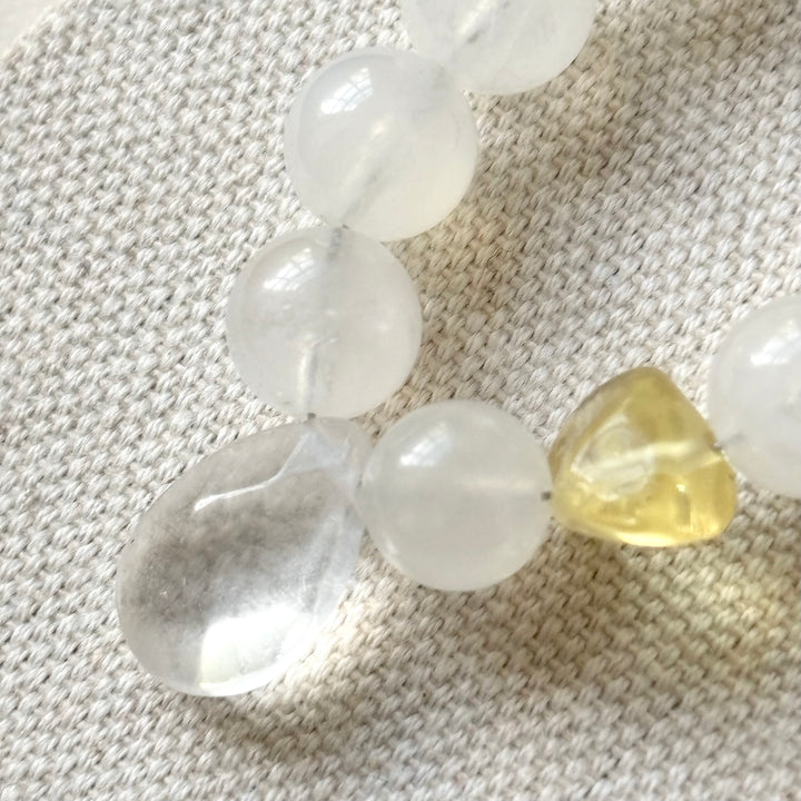 Moonstone Bracelet with Citrine Accent