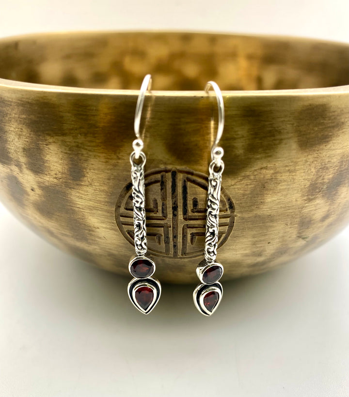 Garnet Path Earrings