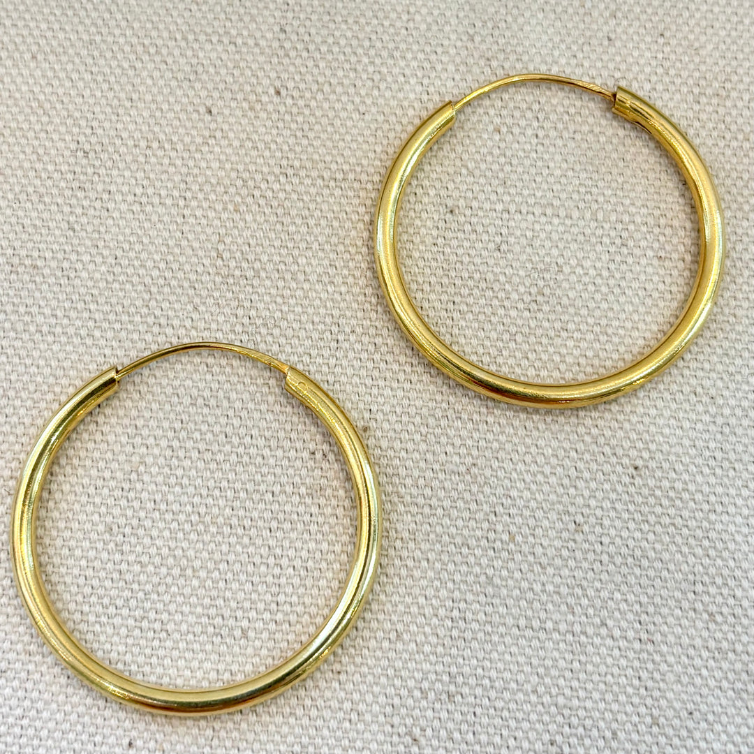 Gold Hoop Earrings – Large (35mm)