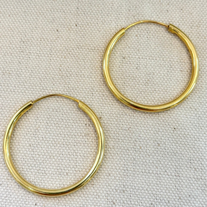 Gold Hoop Earrings – Large (35mm)