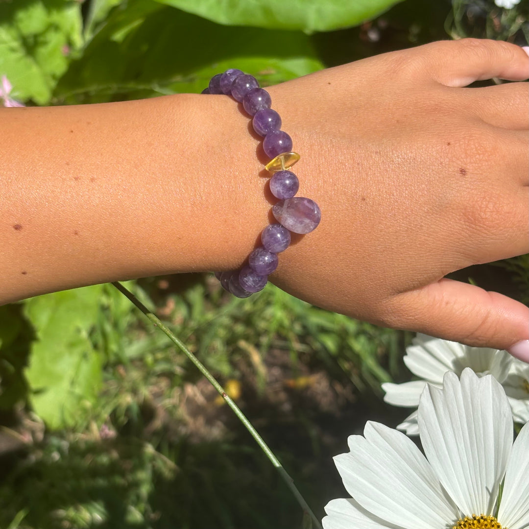 Amethyst Bracelet with Citrine Accent