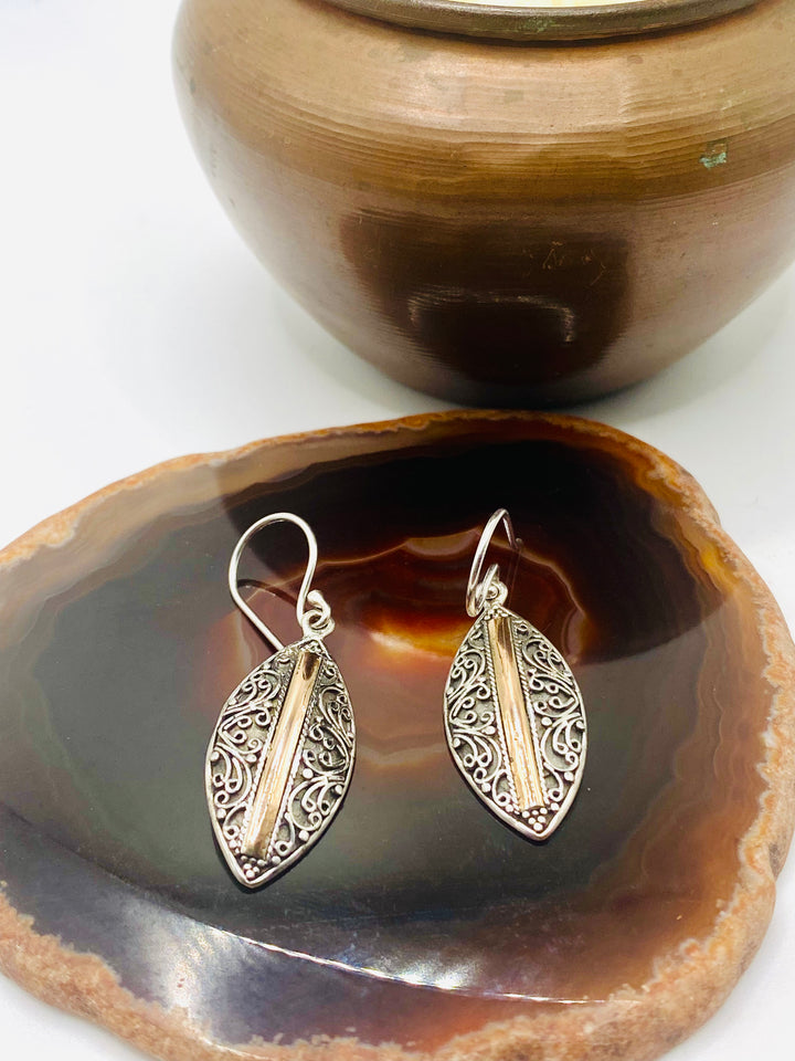 Ornate Earrings with 18ct Gold Plate