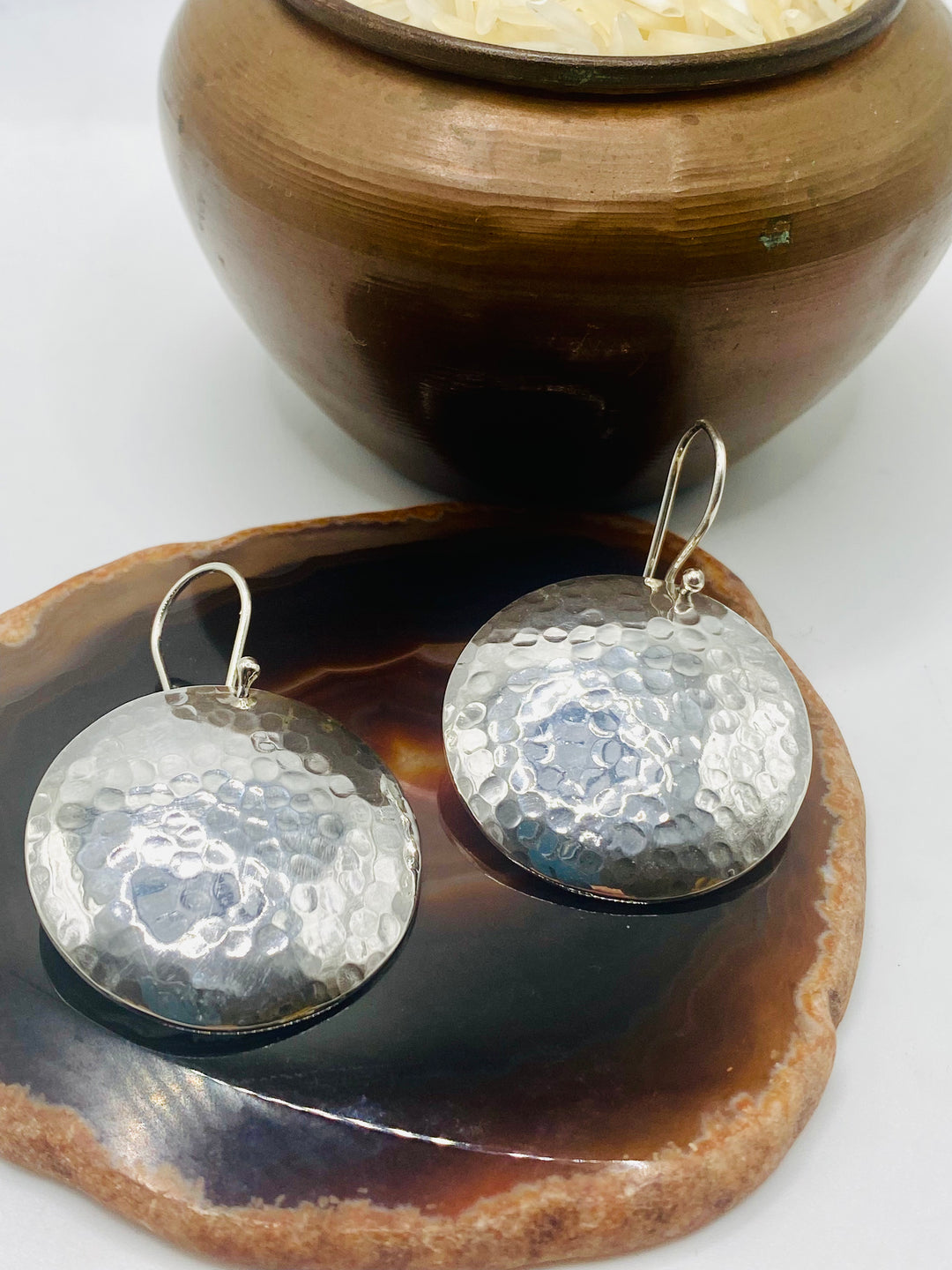 Hammered Dome Earrings