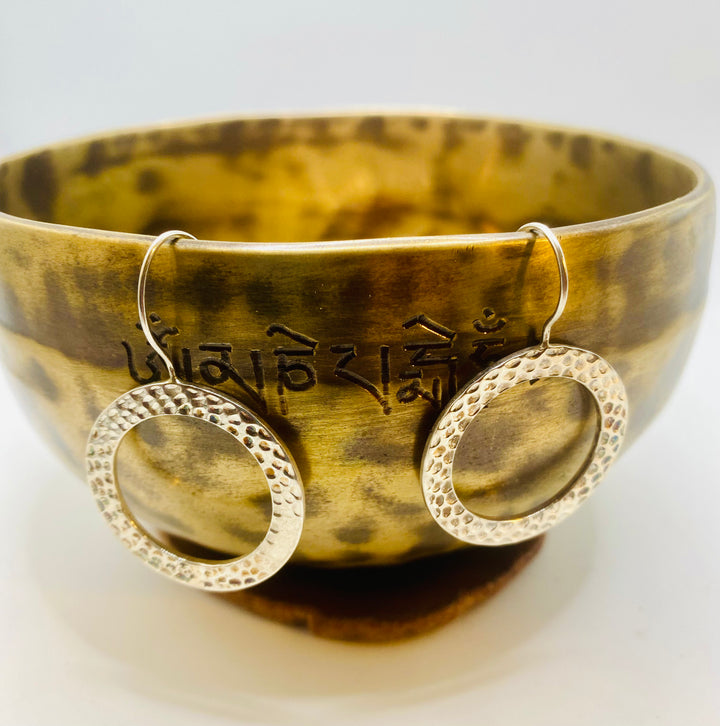 Hammered Circle Earrings