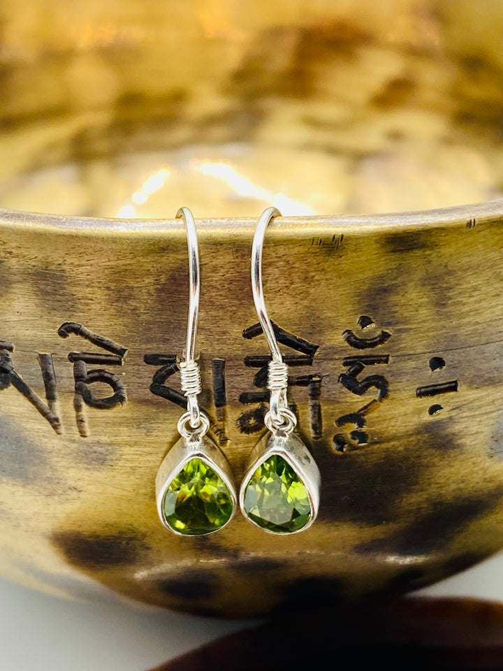 Teardrop Peridot Earrings
