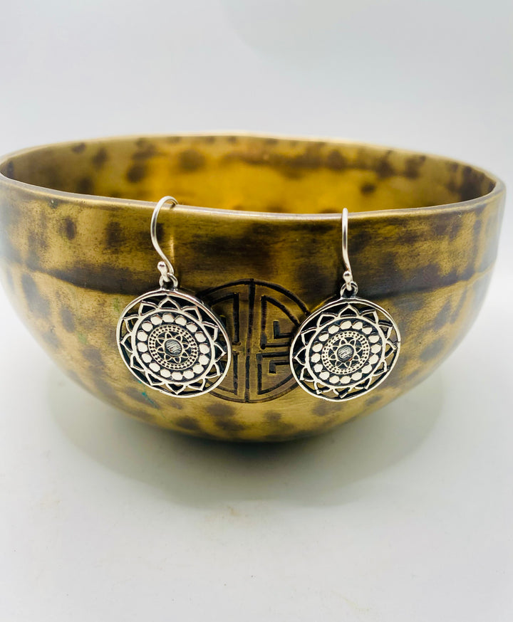 Mandala Circle Earrings