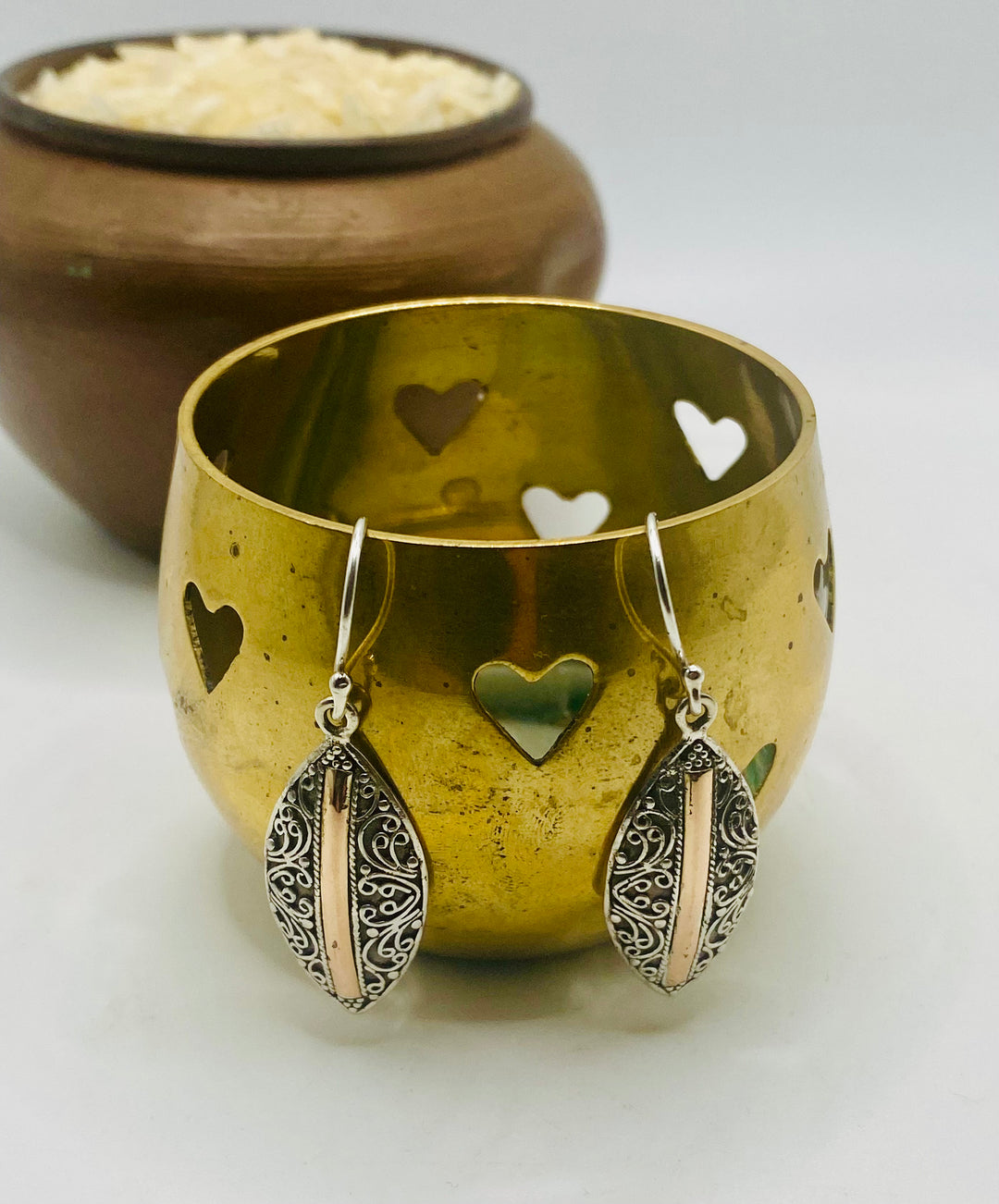 Ornate Earrings with 18ct Gold Plate