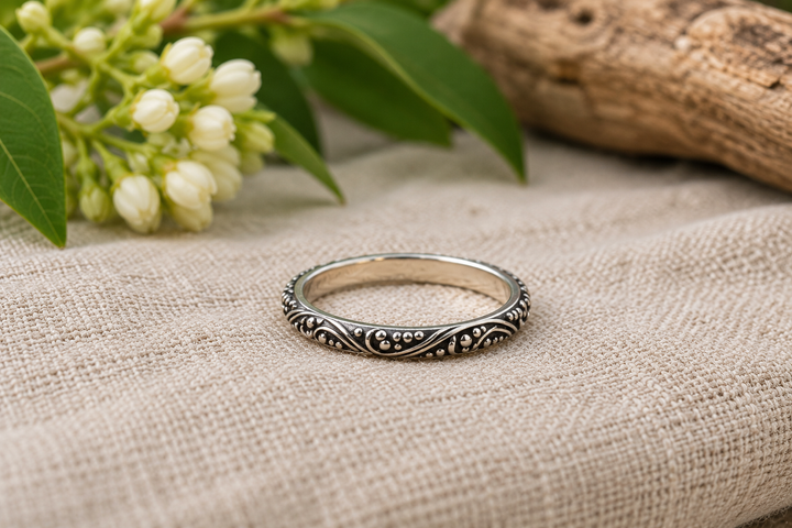 Sterling Silver Ornate Scrollwork Ring