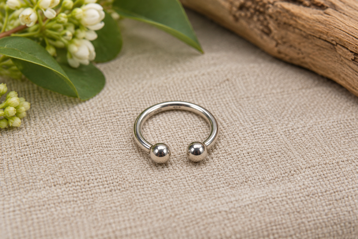 Sterling Silver Open Ball Ring