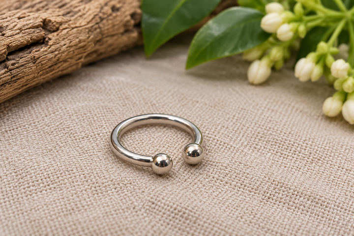 Sterling Silver Open Ball Ring