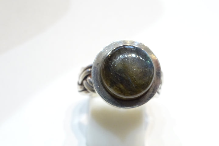 Labradorite Plaited Ring