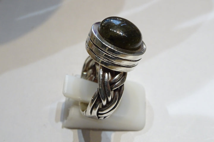 Labradorite Plaited Ring