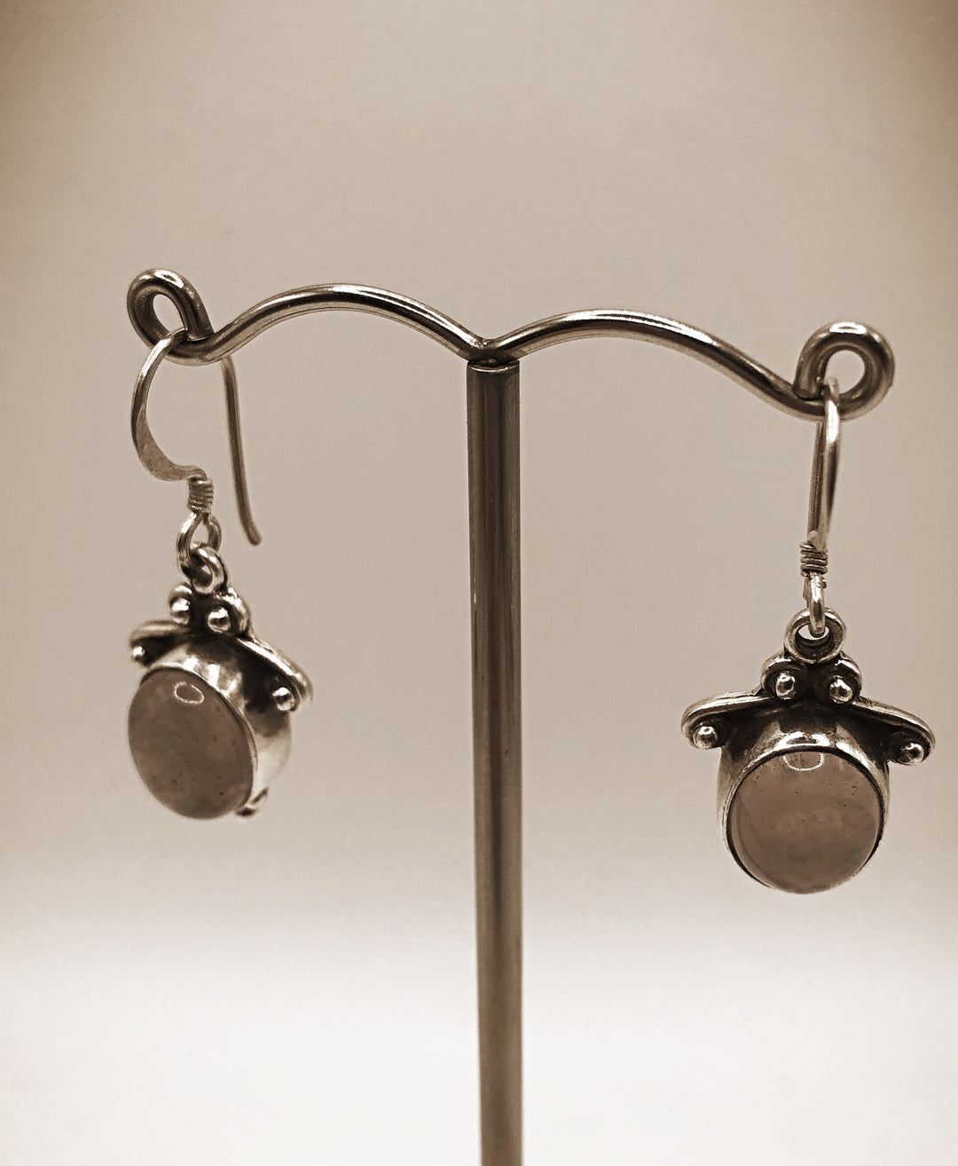 Rose Quartz Dotty Earrings