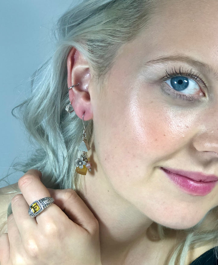 Triangle Charm Earrings