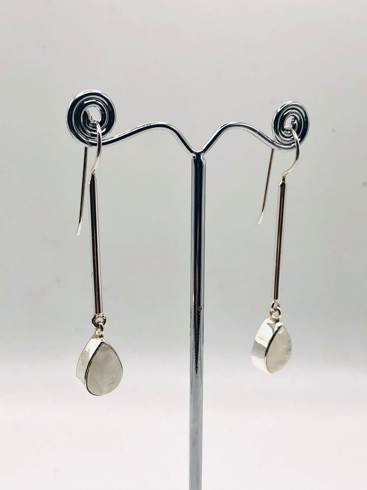 Long Moonstone Earrings