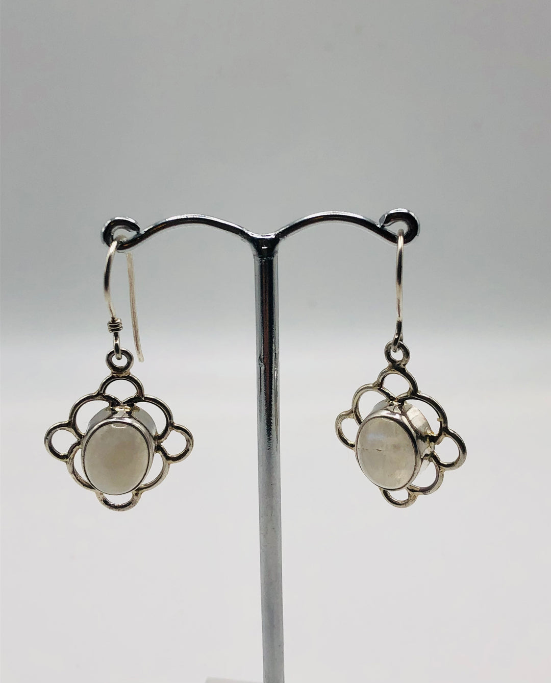 Mandala Moonstone Earrings