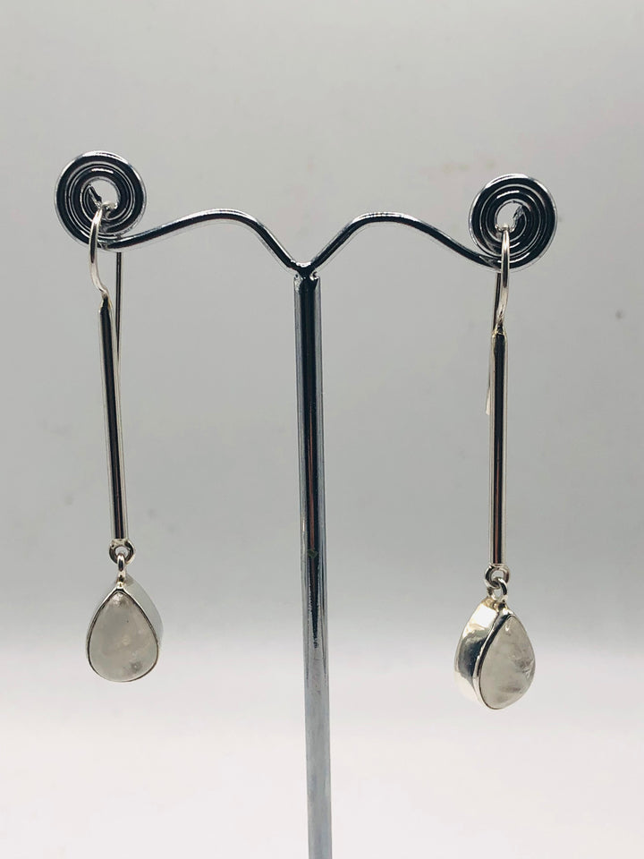 Long Moonstone Earrings
