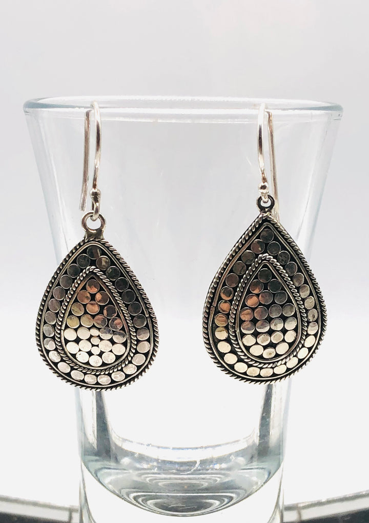 Teardrop disc-print Earrings