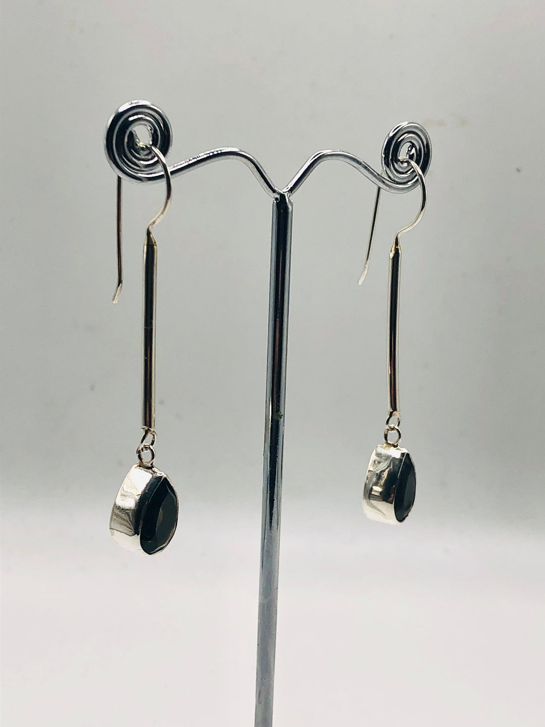 Long Smoky Topaz Earrings