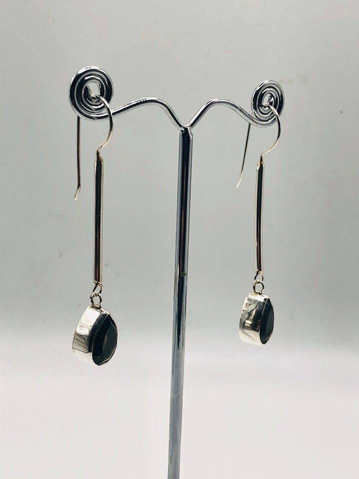 Long Smoky Topaz Earrings