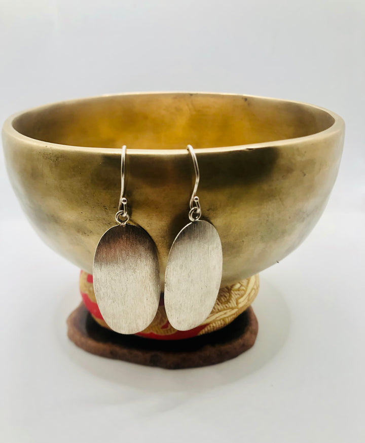 Oval Satin Earrings