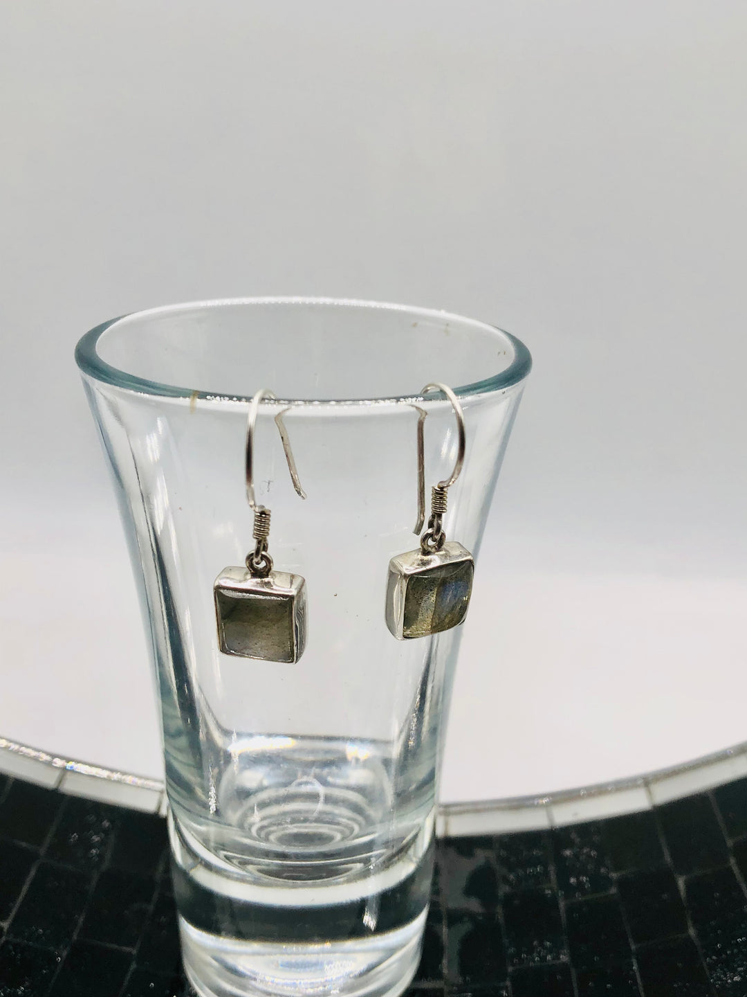 Square Labradorite Earrings
