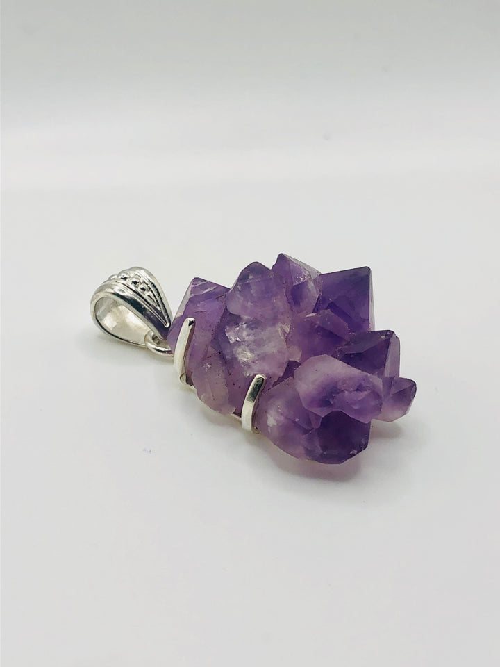 Raw Amethyst Statement Pendant