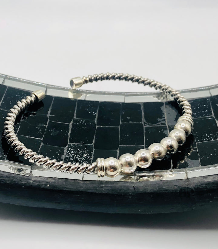 Silver Ball Bangle