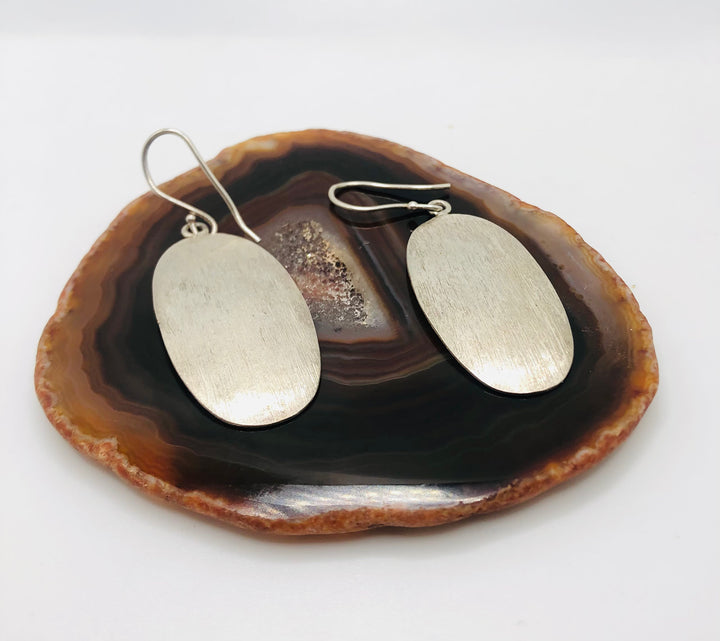 Oval Satin Earrings