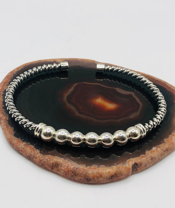 Silver Ball Bangle