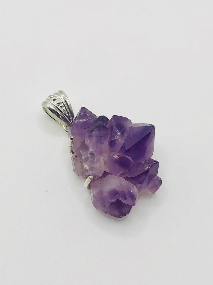 Raw Amethyst Statement Pendant