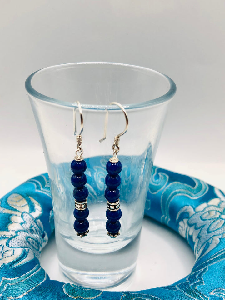 Lapis Lazuli Beaded Earrings