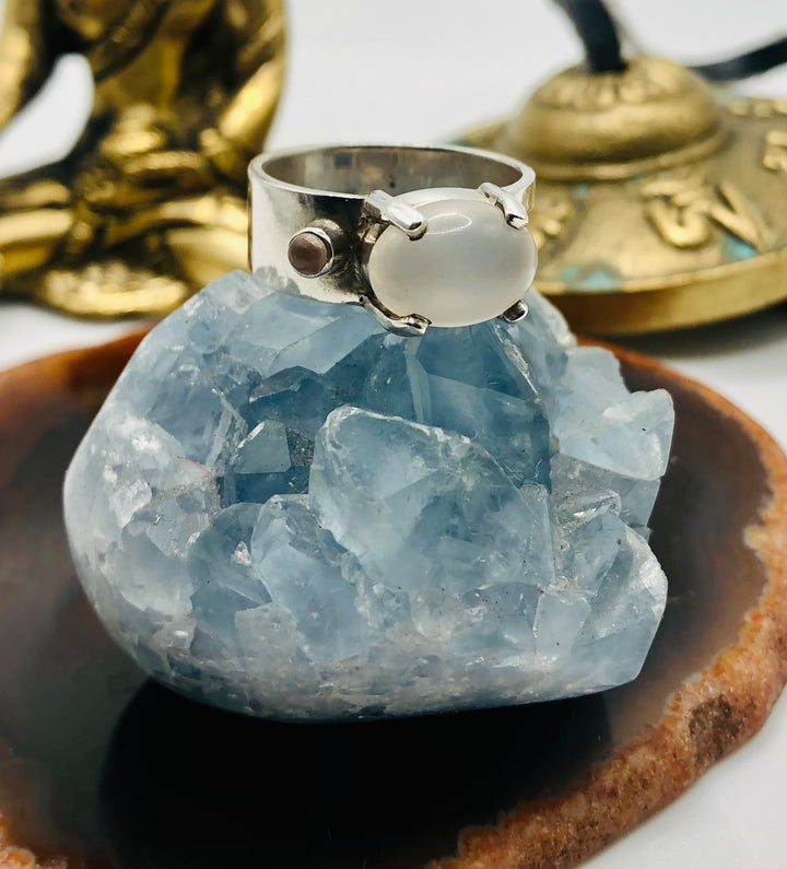 Double Moonstone Ring