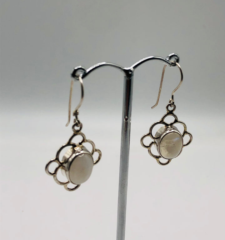 Mandala Moonstone Earrings